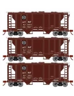 Athearn HO Scale 15411 PS-2 2003 Covered Hopper Santa Fe ATSF 3 Pack