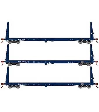 Athearn HO Scale 17226 60' BulkheadFlatcar Montana Rail Link MRL 3 Pack 3 Athearn HO Scale 17226 60' BulkheadFlatcar Montana Rail Link MRL 3 Pack