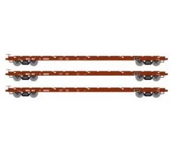 Athearn HO Scale 97083 60' Flatcar BNSF 3 Pack