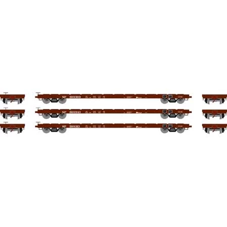 Athearn HO Scale 97089 60' Flatcar Southern Pacific SP 3 Pack 4 Athearn HO Scale 97089 60' Flatcar Southern Pacific SP 3 Pack - Image 2