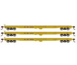 Athearn HO Scale 98085 60' Flatcar Frisco SLSF 3 Pack