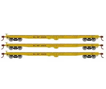 Athearn HO Scale 98085 60' Flatcar Frisco SLSF 3 Pack 3 Athearn HO Scale 98085 60' Flatcar Frisco SLSF 3 Pack