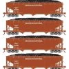 Athearn RTR 33084 HO Scale 40' Offset Coal Hopper W/Load Canadian National CN 4-Pack #1