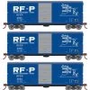 Athearn RTR 67977 HO Scale 40' Modernized Boxcar RF&P 3 Pack