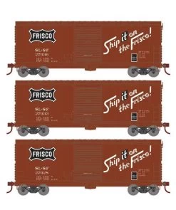 Athearn RTR 69447 HO Scale 40' Modernized Boxcar Frisco SLSF 3 Pack