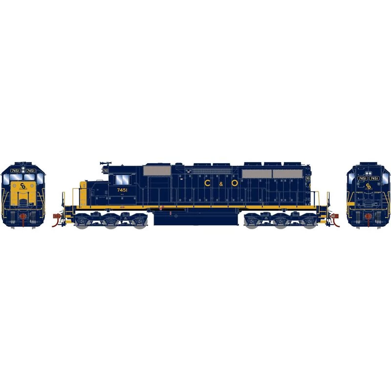 Athearn RTR 73639 HO Scale EMD SD40 Chesapeake & Ohio C&O 7451 DC 4 Athearn RTR 73639 HO Scale EMD SD40 Chesapeake & Ohio C&O 7451 DC - Image 2