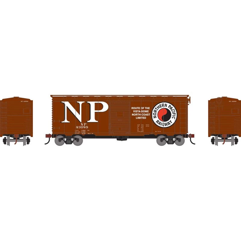 Athearn RTR 75338 HO Scale 40' Single Door Boxcar Northern Pacific NP 43089 4 Athearn RTR 75338 HO Scale 40' Single Door Boxcar Northern Pacific NP 43089 - Image 2